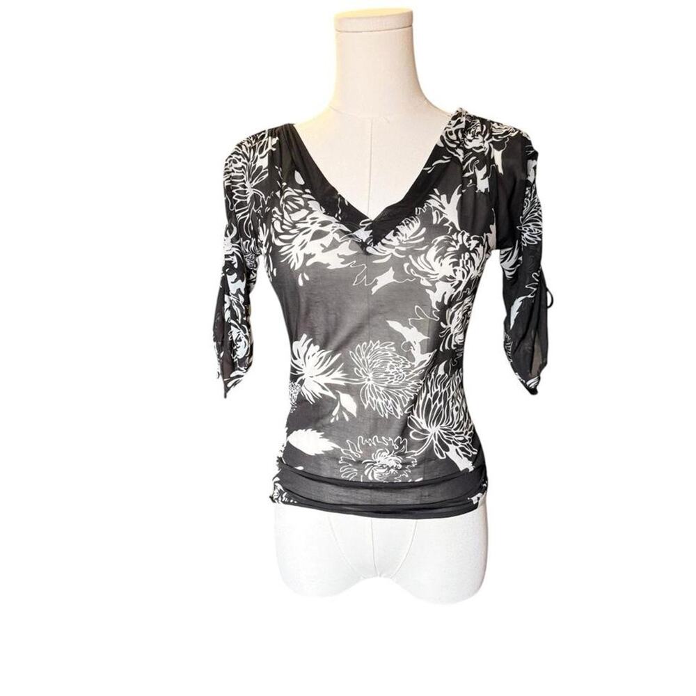 Charlotte russe sheer floral mesh
